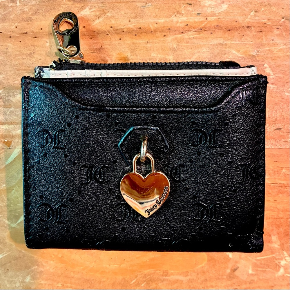 Juicy Couture "Only You And Me" card case wallet Black